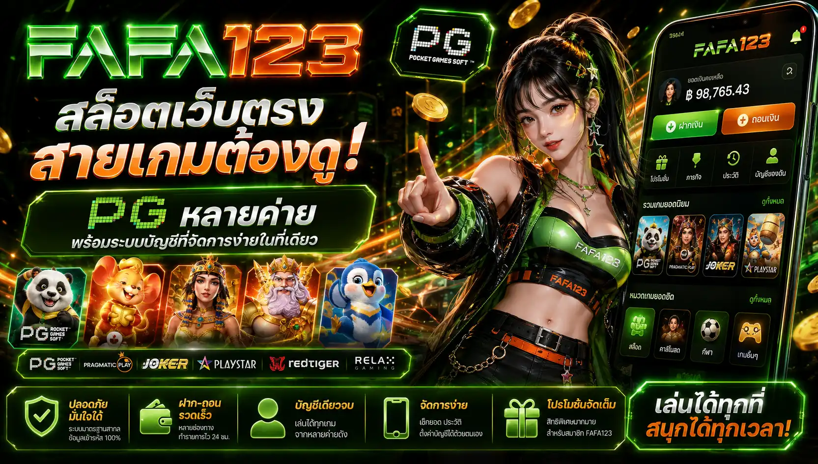 fafa123 สล็อตเว็บตรง สายเกมต้องดู! PG หลายค่าย พร้อมระบบบัญชีที่จัดการง่ายในที่เดียว